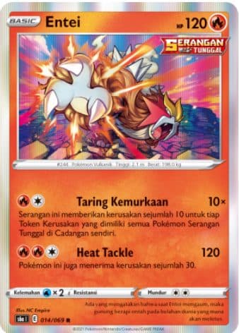 POKEMON INDONESIA SV6a – Entei 014/069 R 01/008/02/11/111