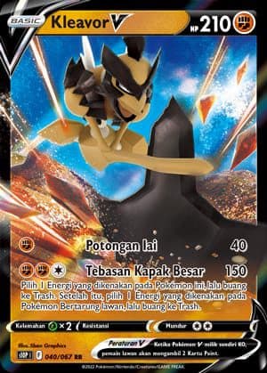 POKEMON INDONESIA S9a – 040/067 F – Kleavor V RR HOLO