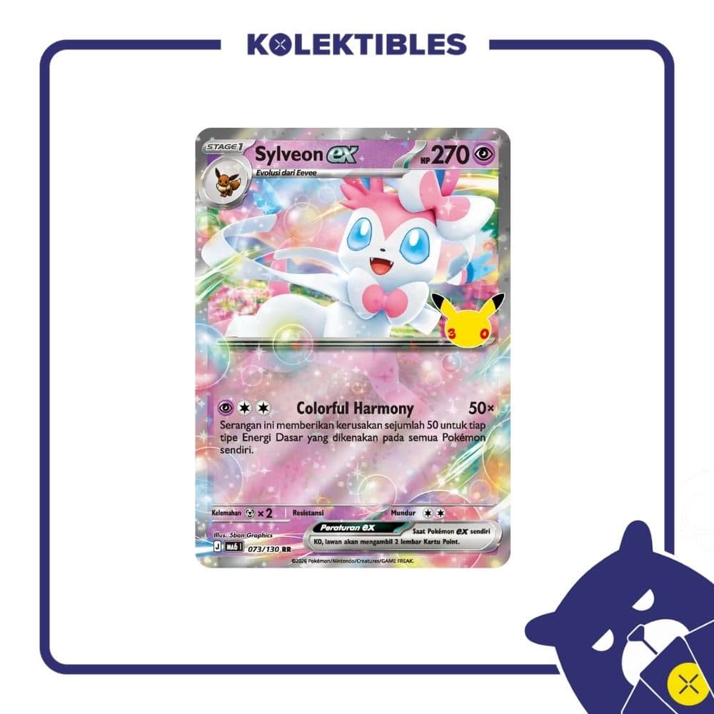 Pokemon Indonesia - MA6 073/130 RR - Sylveon EX 01/004/02/11/113