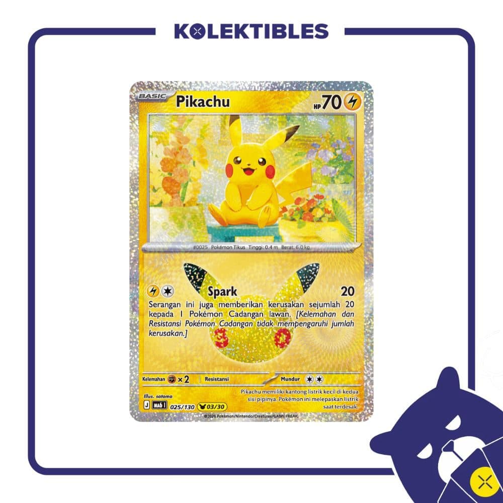 Pokemon Indonesia - MA6 025/130 - Pikachu 03/30 (Part 2)