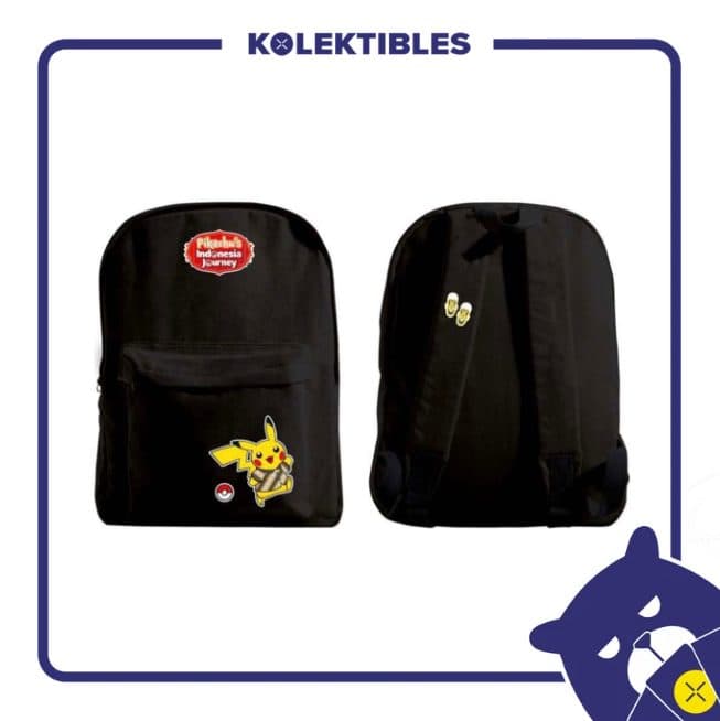 MERCH POKEMON - Backpack Pikachu Hitam