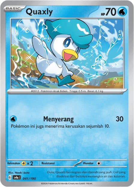 POKEMON INDONESIA SV4A Quaxly – 041/190 Reverse Holo