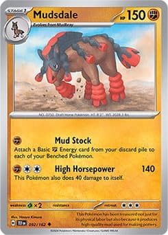 POKEMON ENGLISH - TEMPORAL FORCE - 092/162 - Mudsdale