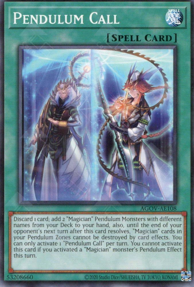 YU GI OH AE - Single Card - AGOV-AE108 Pendulum Call (N)