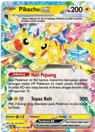 POKEMON INDONESIA - Sv8s Pikachu Ex 055/182 RR