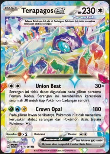 POKEMON INDONESIA SV7s - 141/166 RR - Terapagos EX