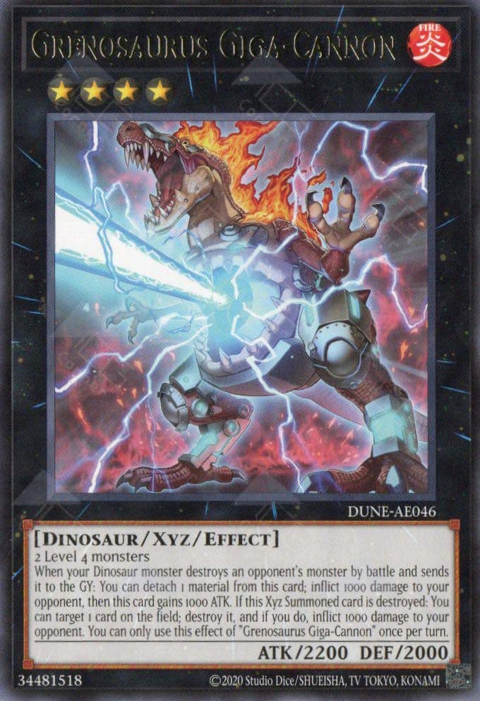 YU GI OH AE - Single Card - DUNE-AE046 Grenosaurus Giga-Cannon (R)