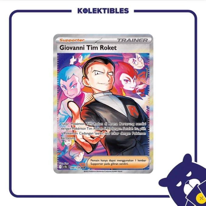Pokemon Indonesia - SV10s 184/138 SAR - Giovanni Tim Roket