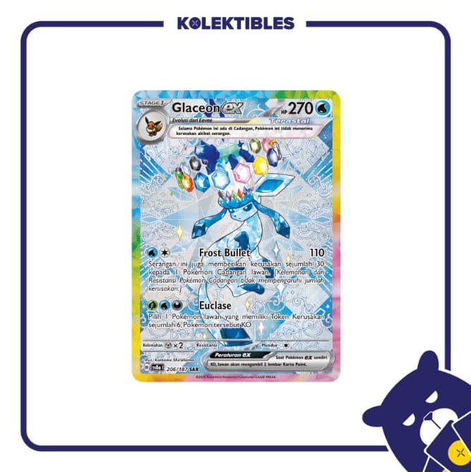 POKEMON INDONESIA – Sv8a Glaceon Ex 206/187 SAR