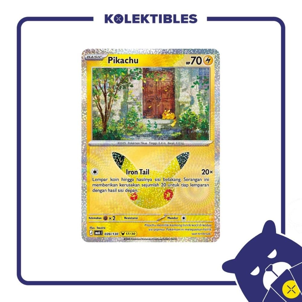 Pokemon Indonesia - MA6 039/130 Holo – Pikachu 17/30 01/004/02/11/113