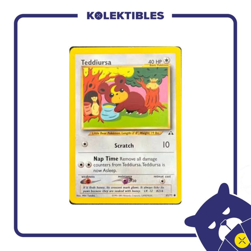 Pokemon English - 2001 Neo Discovery 65/75 - Teddiursa - 01/280/02/11/111
