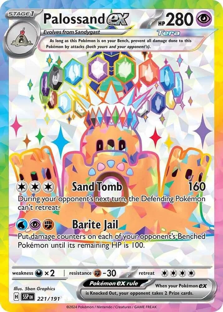 POKEMON ENGLISH - SSP Palossand Ex 221/191 01/071/02/11/111