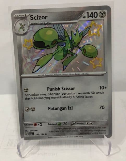 Pokemon Indoesia – sv4a 299/190 S Scizor 01/129/02/11/111