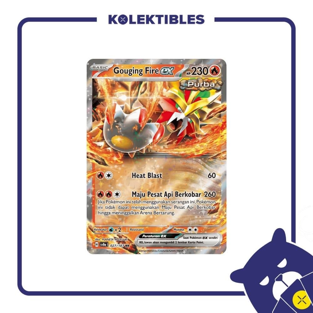 Pokemon Indonesia – sv8a 027/187 RR Gouging Fire Ex