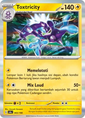 POKEMON INDONESIA SV4A TOXTRICITY Holo – 065/190
