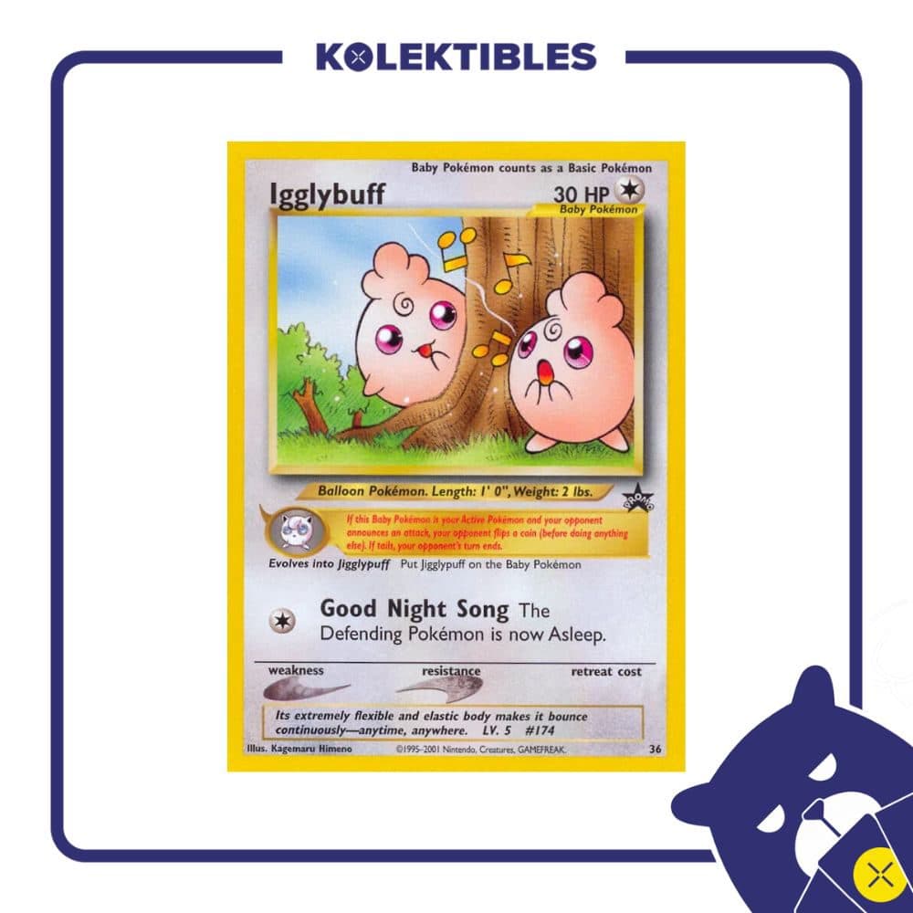 Pokemon English - 2001 Black Star Promo Card 36 - Igglybuff - 01/280/02/11/111