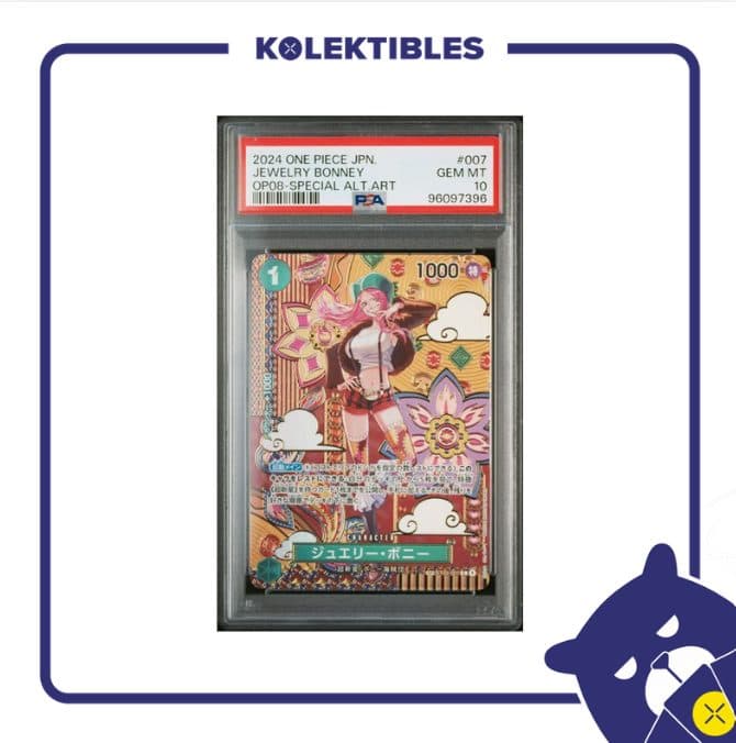 Jewelry Bonney 007 C Special Alt Art – One Piece OP08 2024 Japan – PSA 10