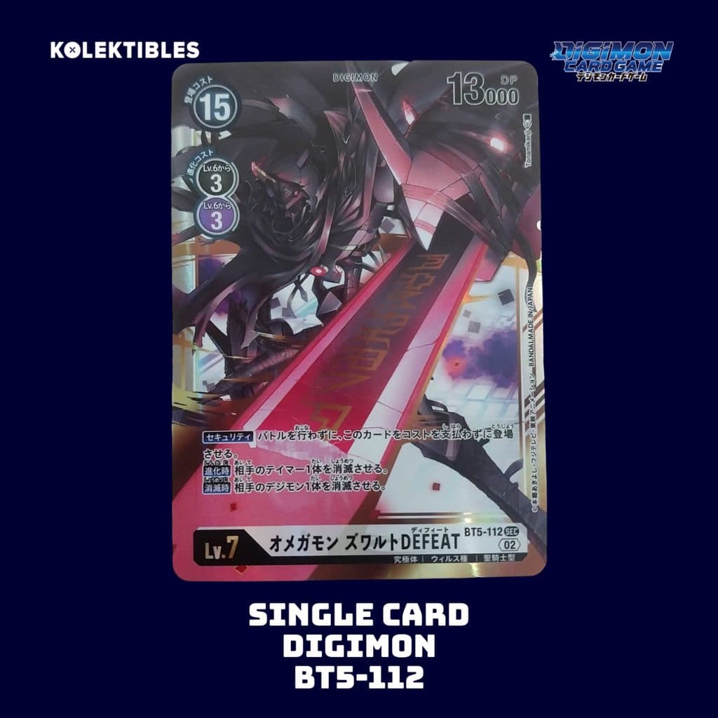 DIGIMON JAPAN - BT5-112 Omegamon Zwart DEFEAT SEC