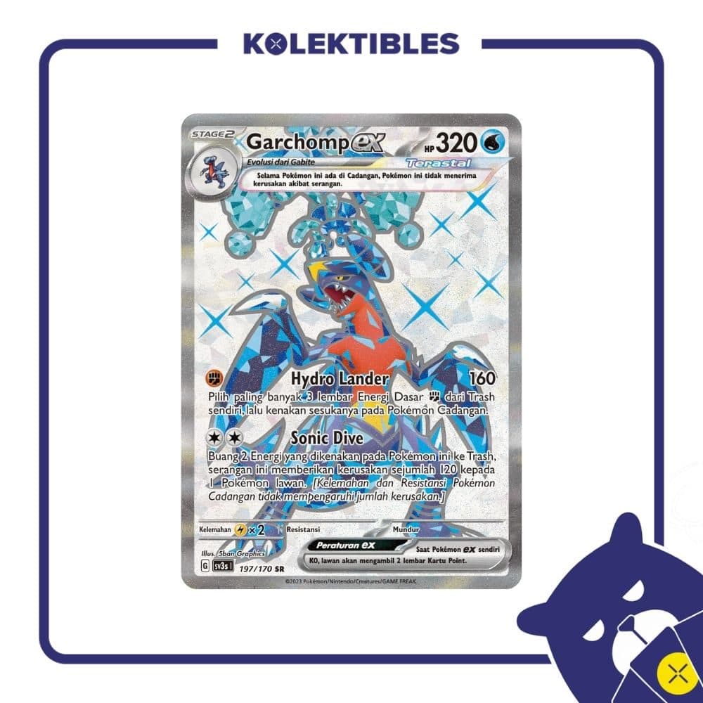 Pokemon Indonesia - Sv3s 197/170 SR Garchomp Ex 01/207/02/11/111