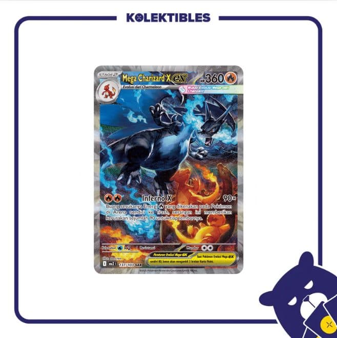 Pokemon Indonesia - MA2 137/103 SAR - Mega Charizard X EX 01/002/03/11/113