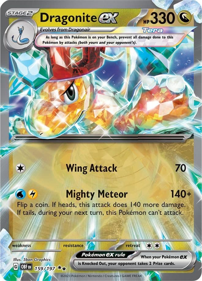 POKEMON ENGLISH -OBF en Dragonite Ex 159/197** 01/071/02/11/111