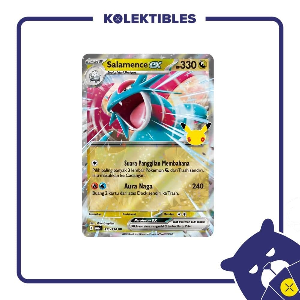 Pokemon Indonesia - MA6 111/130 RR - Salamence EX 01/004/02/11/113