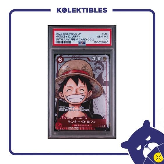 Monkey D. Luffy 001 P – One Piece 25th Anniv Premium Card Coll 2022 Japan – PSA 10 - 01/006/02/26/113