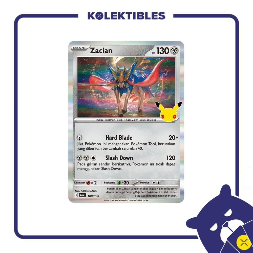 Pokemon Indonesia - MA6 108/130 Holo – Zacian 01/004/02/11/113