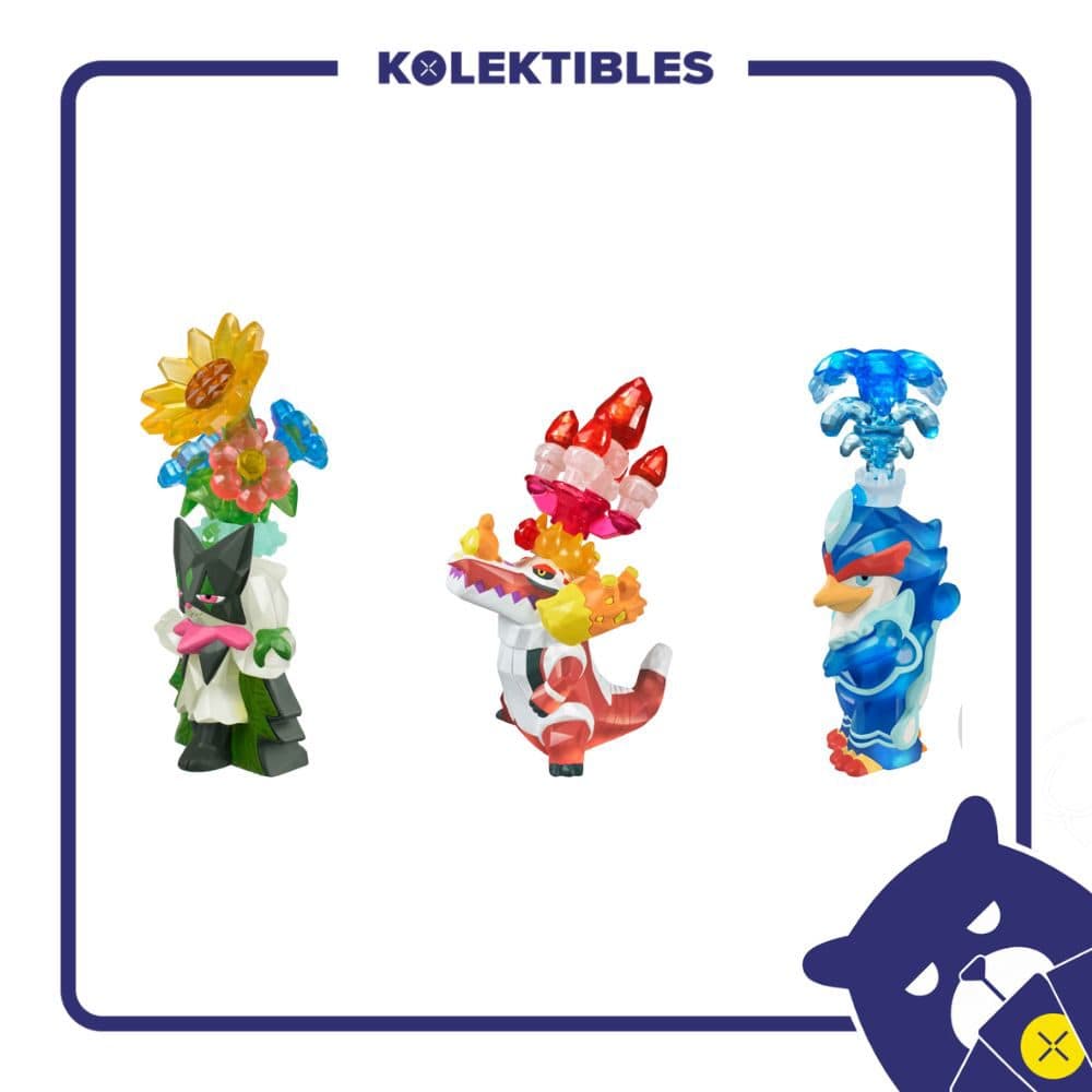 (Bundling) Terastal Pokemon Kids 30th Anniversary - Grass Tera Meowscarada, Fire Tera Skeledirge, Water Tera Quaquaval
