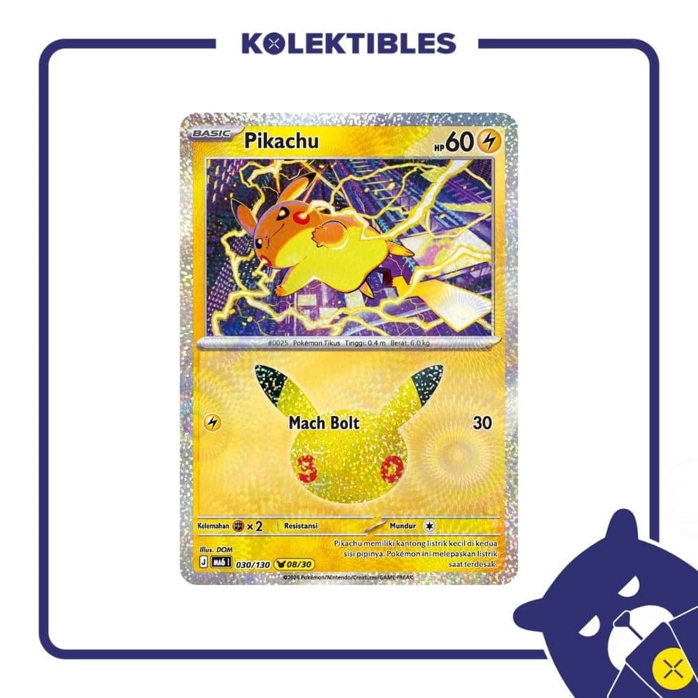 Pokemon Indonesia - MA6 030/130 – Pikachu 08/30
