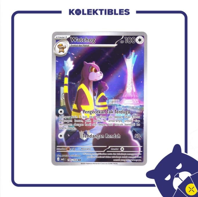 Pokemon Indonesia - MA5 186/164 AR - Watchog