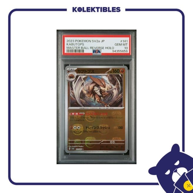 Kabutops 141 Master Ball Reverse Holo - Pokemon SV2a 2023 Japan - PSA 10
