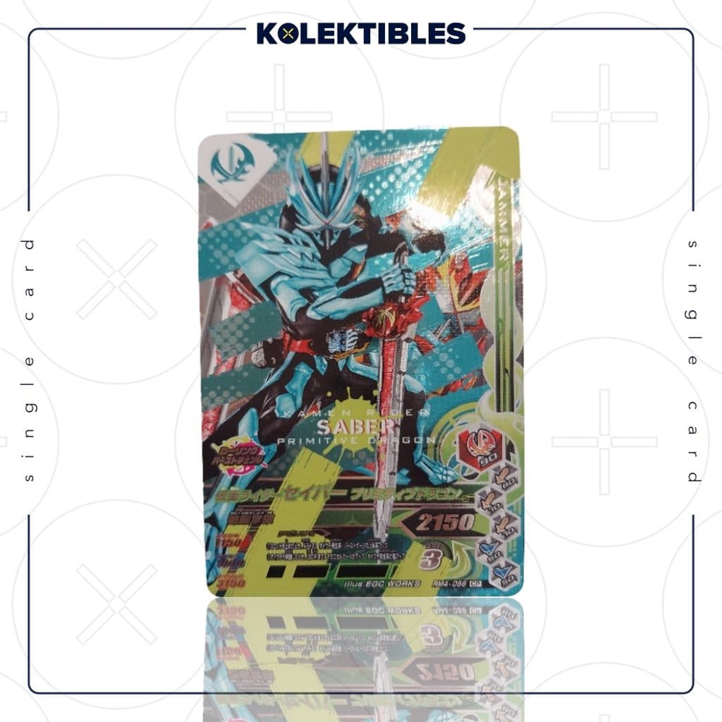KAMEN RIDER - Ganbarizing Card Saber Bandai Japanese CP RM4-056