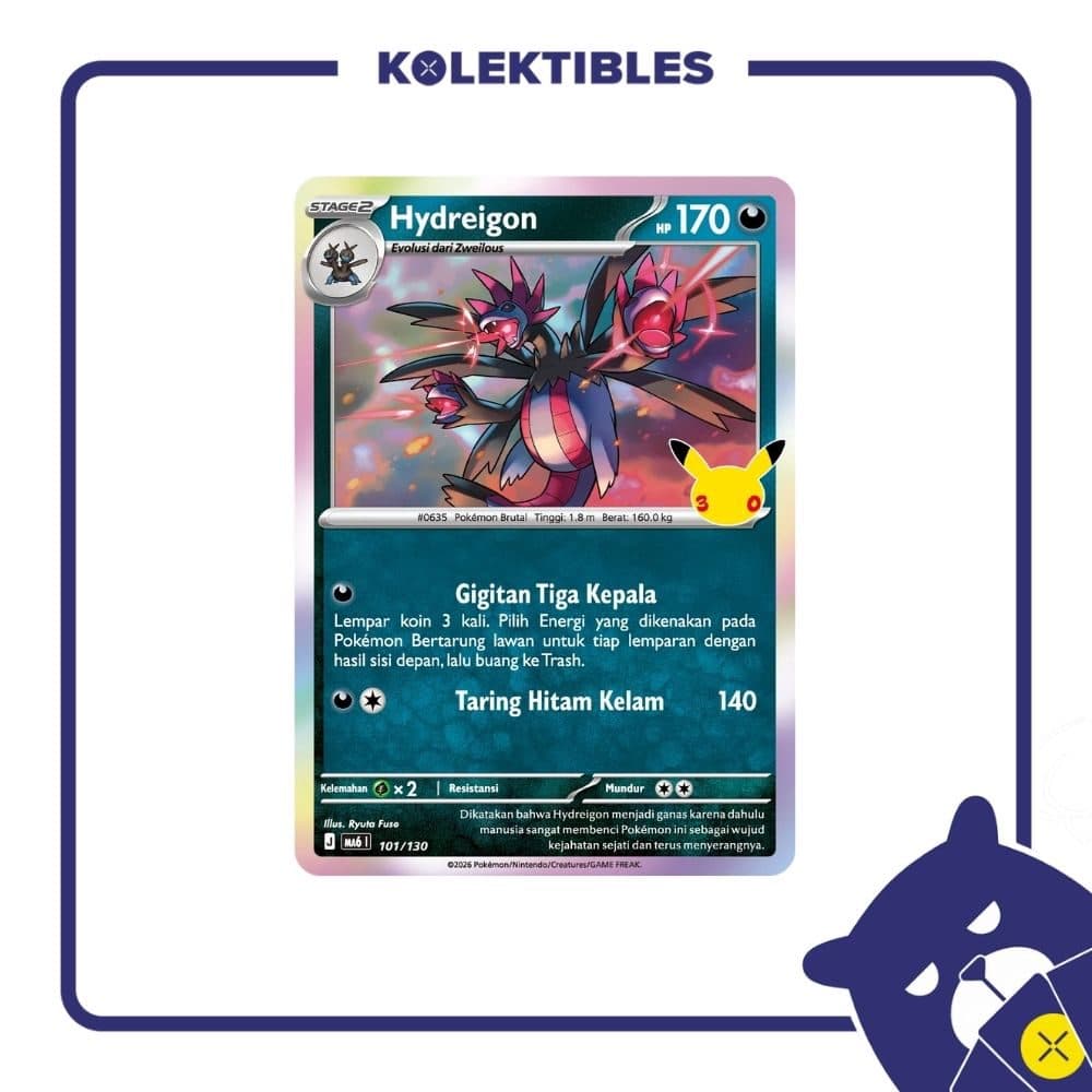 Pokemon Indonesia - MA6 101/130 Holo - Hydreigon 01/004/02/11/113