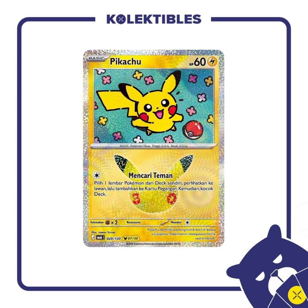 Pokemon Indonesia - MA6 029/130 Holo – Pikachu 07/30 01/004/02/11/113