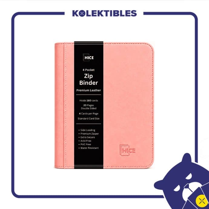 HICE – 4 Pocket Zip Binder – Pink