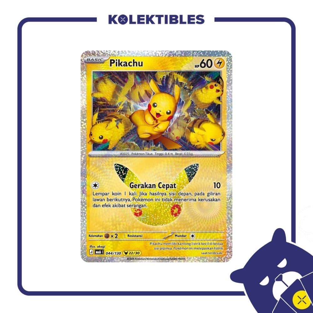 Pokemon Indonesia - MA6 044/130 – Pikachu 22/30