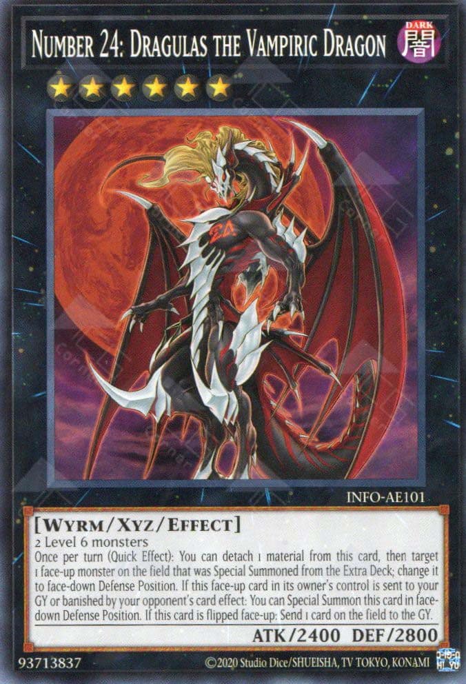 YU GI OH OH - INFO-AE101 Number 24: Dragulas the Vampiric Dragon (N)