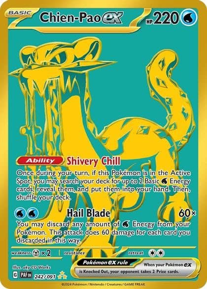 POKEMON ENGLISH - PAF Chien-Pao Ex 242/091 01/071/02/11/111