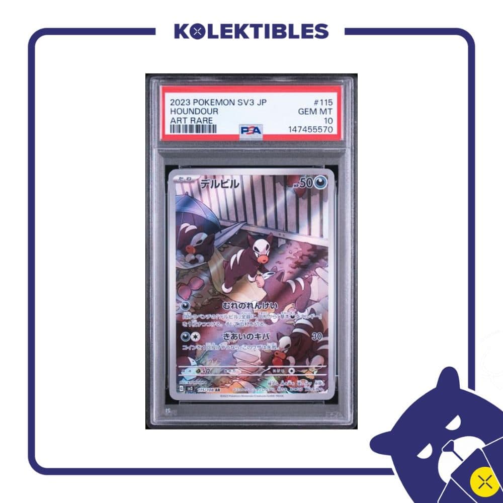 Houndour 115 AR - Pokemon SV3 2023 Japan - PSA 10