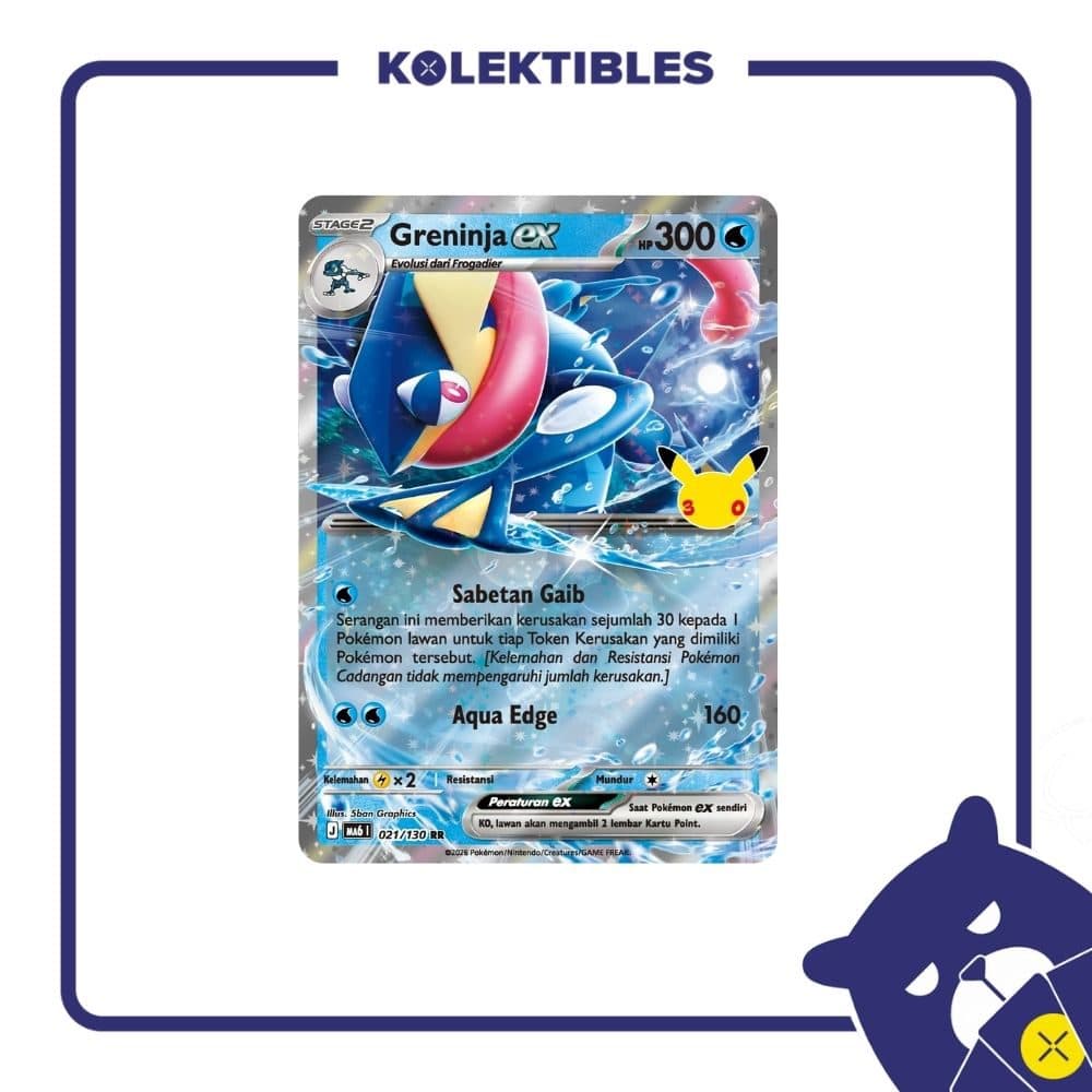 Pokemon Indonesia - MA6 021/130 RR - Greninja EX 01/004/02/11/113