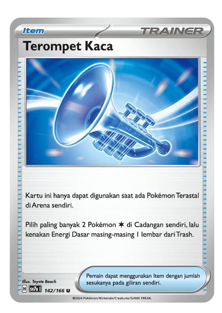 POKEMON INDONESIA SV7s - 142/166 U Terompet Kaca