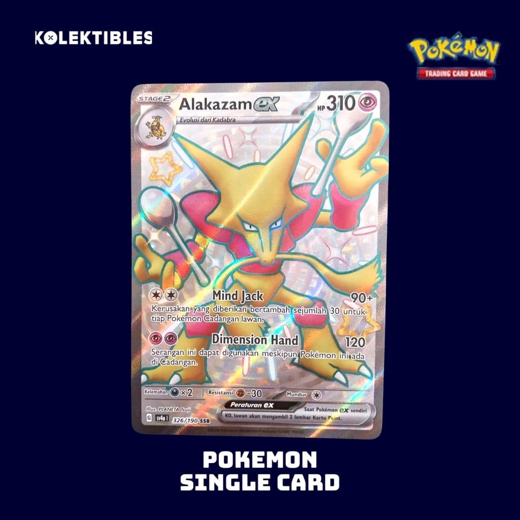 POKEMON INDONESIA - Single Card - Alakazam ex 326/190 SSR