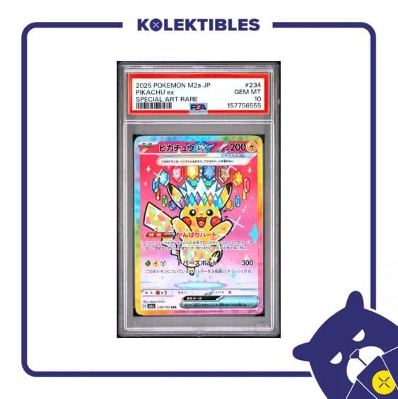 Pikachu EX 234 SAR – Pokemon M2a 2025 Japan – PSA 10 01/145/02/26/113