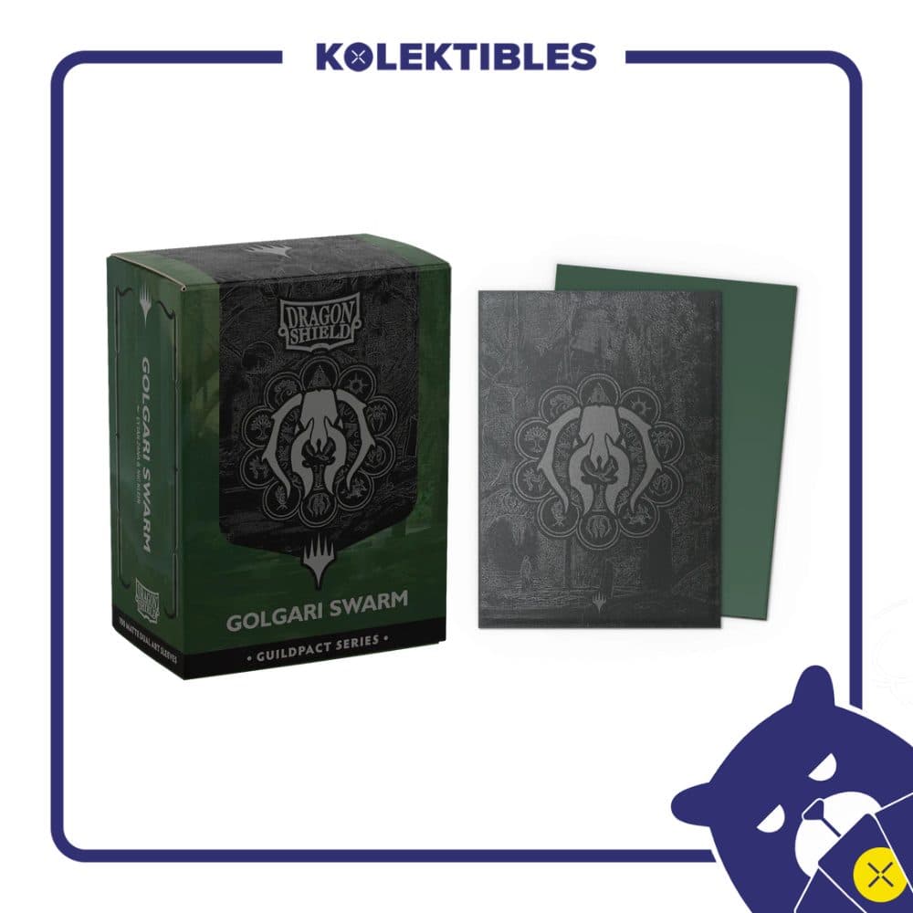 Dragon Shield – 100 STD Dual Matte Art Metallic Sleeves – MTG The Guildpact Series – Golgari Swarm