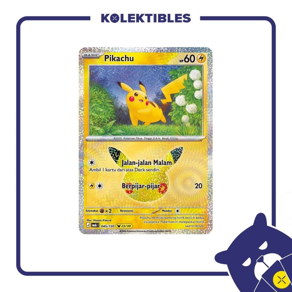 Pokemon Indonesia - MA6 045/130 Holo – Pikachu 23/30 01/004/02/11/113