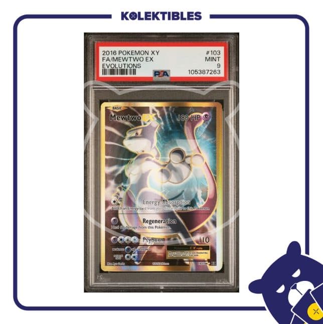 Mewtwo EX 103 Full Art - Pokemon XY Evolutions 2016 English - PSA 9 01/004/02/026/113