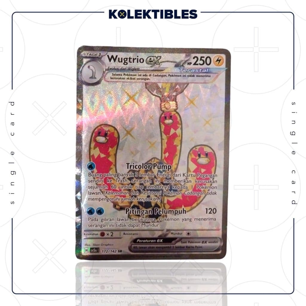 POKEMON INDONESIA - Sv5s Paradoks Andalan - Wugtrio EX 172/142 SR HOLO