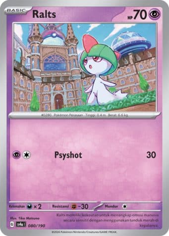 POKEMON INDONESIA SV4A - Ralts 080/190 Reverse Holo
