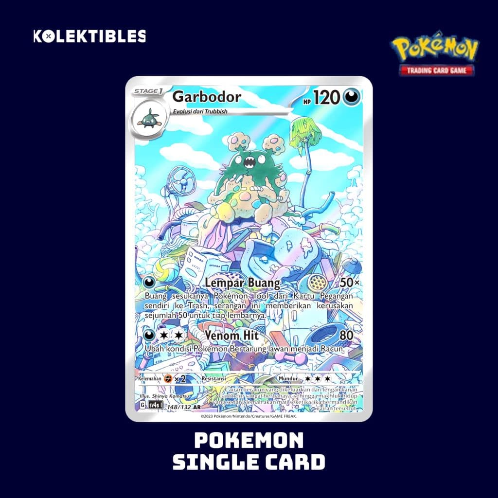 POKEMON INDONESIA - Single Card - Garbodor 148/132 AR